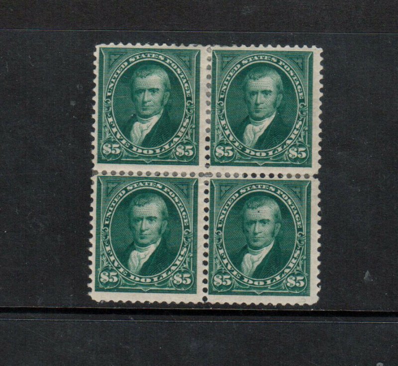 USA #263 Mint Fine Block Full Original Gum With Few Hard To See Thin Spots