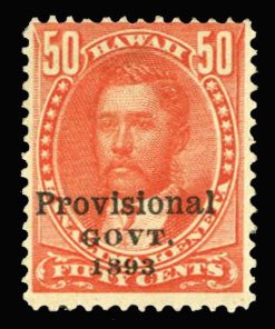 United States Possessions, Hawaii #72 Cat$90, 1893 50c red, hinged