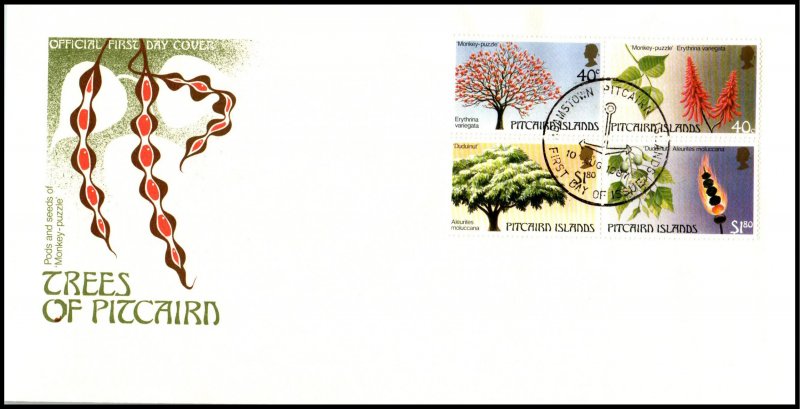 Pitcairn Islands 289-290 Trees U/A FDC