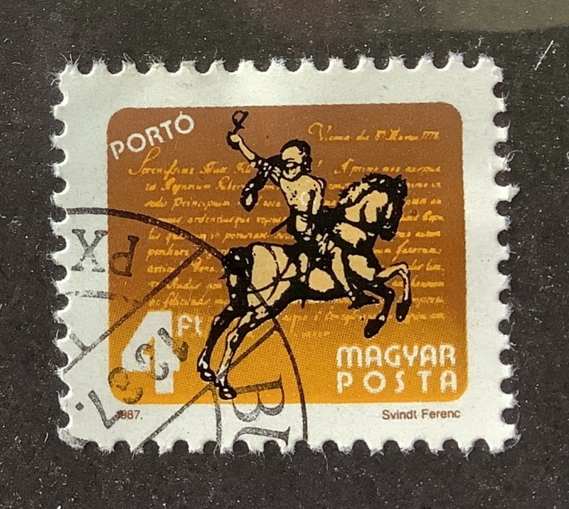 Hungary 1987 Scott J277 used  - 4Ft, Postrider