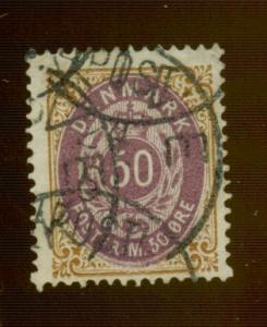 Denmark #33a Used F-VF Cat$175