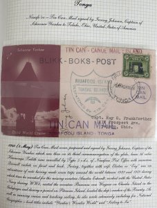 1940 Niuafoou Tonga Toga Tin Can Canoe Mail Cover To Toledo OH Usa Signed Johnso