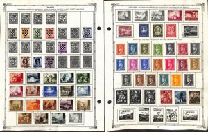 Croatia Stamp Collection on 5 Regent Pages, 1941-45 WWII German Occupation (BD)