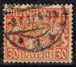 Bavaria 1916, Sc.#O16 used, Michel#22x + ya. cv.€12,80