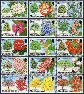 Montserrat 340-354,MNH.Michel 340-354. Flowering trees of Montserrat,1976.