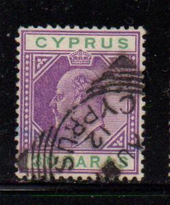 Cyprus Sc 39 1903 30 paras Edward VII stamp used