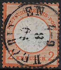 Germany #22 Used Stamp - Eagle With Large Shield