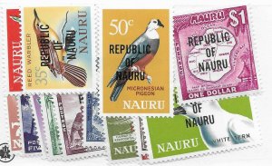 Nauru #72-82 Used - Stamp CAT VALUE $10.55