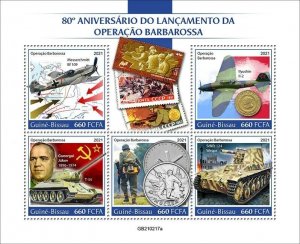 Guinea-Bissau 2021 MNH Military Stamps WWII WW2 Operation Barbarossa Tanks 5v MS