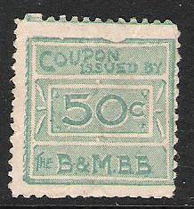 50 cent - The B. & M. B.B. coupon