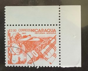 Nicaragua 1983 Scott 1299 CTO - 2 C$,  Agrarian Reform,  Cotton