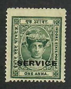 Indore State- India;  Scott O2; 1904; Unused; H