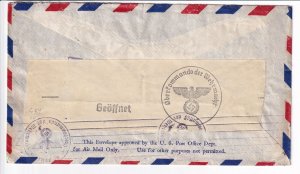 1940 New York, NY to Vienna, Austria Airmail Censored solo Sc # C24 (HS1013)