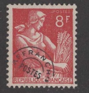 France # 708  Farm Woman - 8fr pre-cancelled   (1) VLH Unused