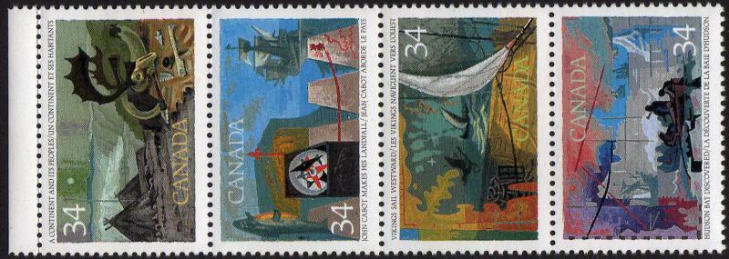 Exploration - #1107a strip of 4 - MNH