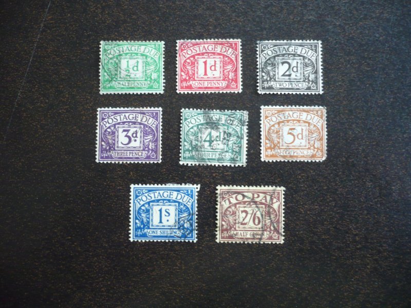 Stamps - Great Britain - Scott# J26-J33 - Used Set of 8 Stamps