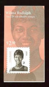 US Stamp #BK279A MNH - Wilma Rudolph Unexploded Booklet