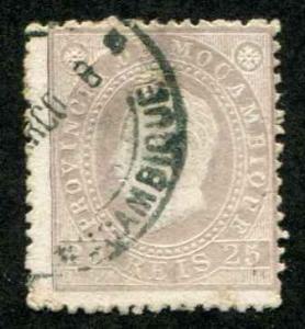 Mozambique SC# 18 King Luiz 25r perf 12-1/2 Used