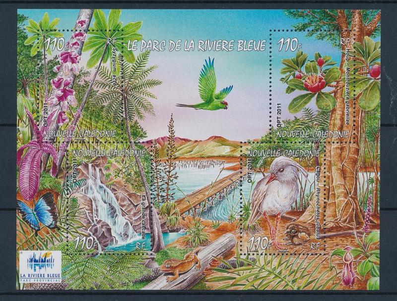 [38139] New Caledonia 2011 Birds Vögel Oiseaux Flora Fauna Bridge MNH Sheet