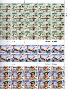 Dominica 1995 MNH Sc 1762-4 Sheets of 20 (3 sheets)
