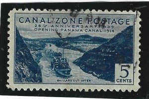 Canal Zone Scott #123  Used  5c  25th Anniversary  2019 CV $1.25