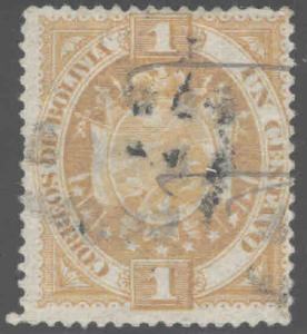 Bolivia Scott 40 Used 1887 stamp CV $1.25