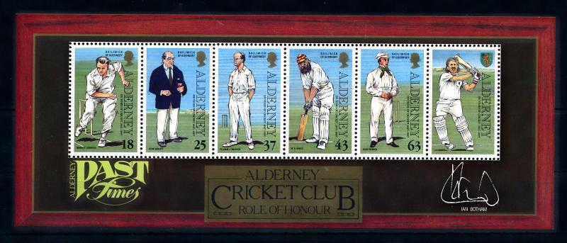 [58238] Alderney 1997 Cricket Players MNH Sheet