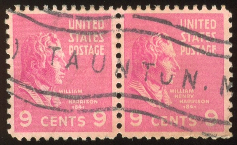 US Scott 814 Pair Used NH 