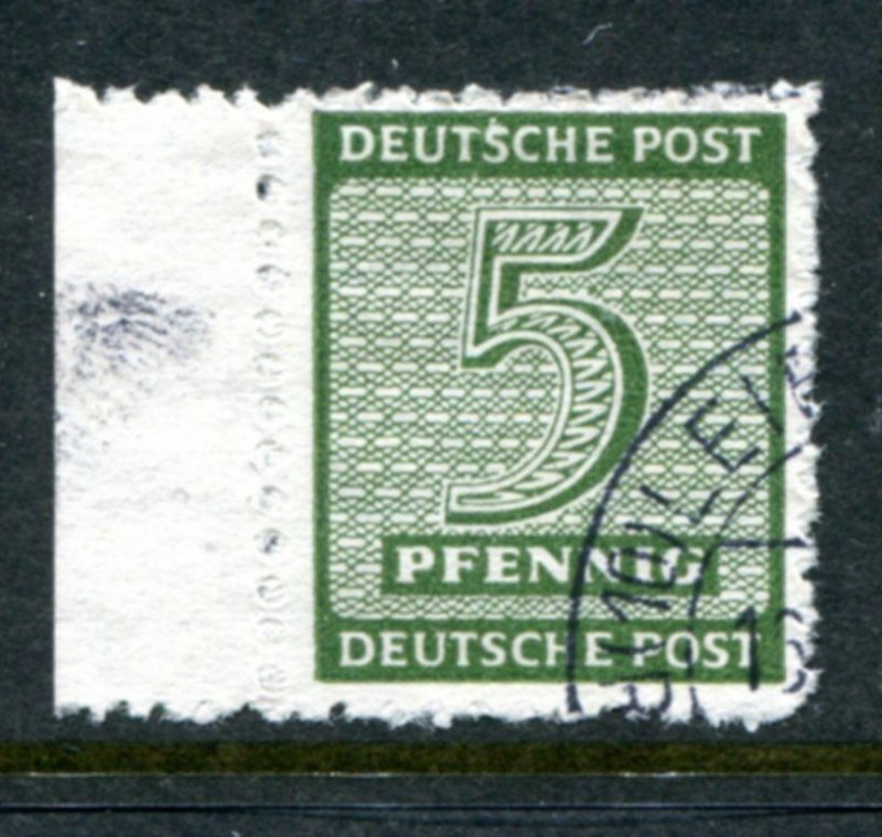 GERMANY SOVIET ZONE SAXONY POSTMASTERS MÜGELN 116AY VFU RARE