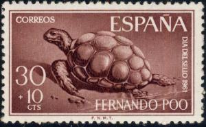 FERNANDO PO - 1961 - Mi.201 30+10c Giant Tortoise - (Testudo gigantea) - Mint*