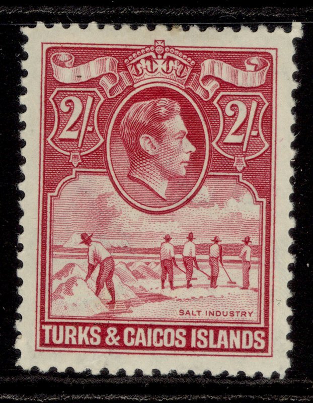 TURKS & CAICOS ISLANDS GVI SG203, 2s deep rose-carmine, M MINT. Cat £48.