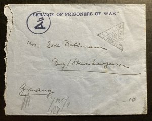 1940s Dehra Dun India POW Prisoner Of War Camp Cover To Berg Germany Bethmann 2
