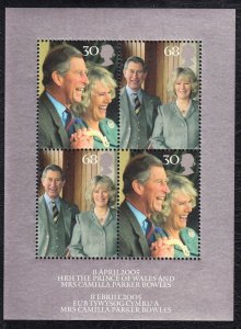 Great Britain 2005 Price Charles Royal Wedding Mint MNH Miniature Sheet