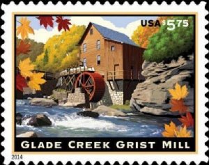 2014 $5.75 Glade Creek Grist Mill, West Virginia Scott 4927 Mint NH Single