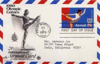 United States, Government Postal Card, First Day Cover, Olympics