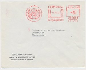 Meter cover Netherlands 1972 VIRO - Dutch Association for the United Nations