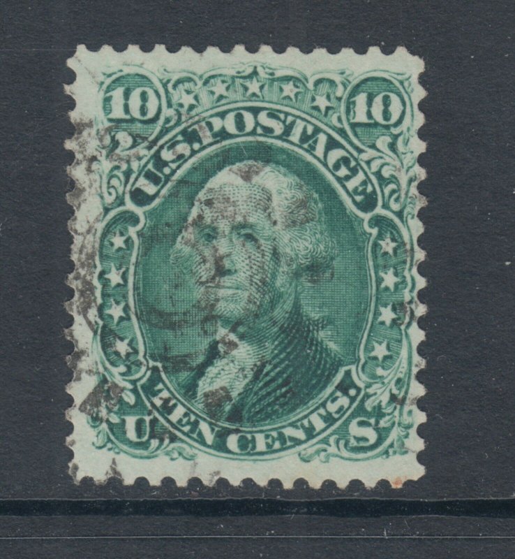 US Sc 68 used 1861-1862 10c green Washington, almost VF