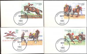 #2756-59 Sporting Horses Mini Special FDC Set
