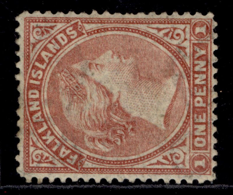 FALKLAND ISLANDS QV SG7, 1d pale claret, M MINT. Cat £95. WMK SIDEWAYS