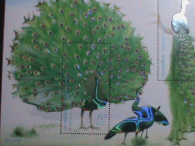 ​THAILAND.2008 SC# 2379a LOVEL BEAUTIFUL PEACOCK-EMBOSSED - HOLOGRAM MNH S/S
