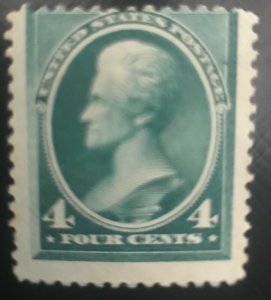 1883 4 Cent Andrew Jackson US Stamp #211 MNG