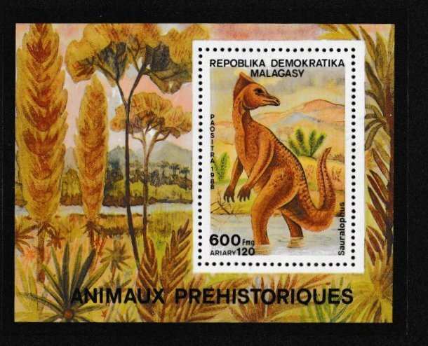 Malagasy # 899-902, 903, Dinosaurs, Mint NH, 1/2 Cat.