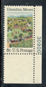1370 * GRANDMA MOSES * U.S. Postage Stamp  MNH * LR PL#30900