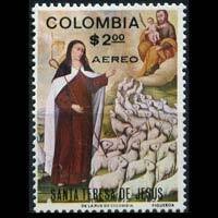 COLOMBIA 1971 - Scott# C568 St.Theresa Opt. Set of 1 LH