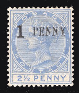 MOMEN: TOBAGO SG #29a 1886-9 FIGURE FURTHER AWAY MINT OG H £300 LOT #66943*