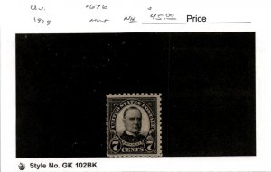 United States Postage Stamp, #676 Mint NH, 1929 Nebraska (AB)