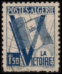 Algeria 165 - Used - 1.50fr Victory (1943) (cv $0.55)