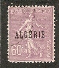 Algeria   Scott  23  Overprint     Used
