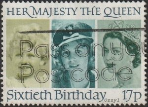 Great Britain #1137 1975 17p QEII 60th. Birthday USED-Fine-NH.