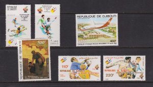 Djibouti - Airmail issues from 1980-81, mint, cat. $ 33.85